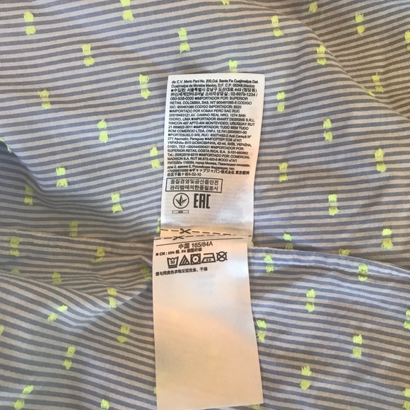 Gap Striped with Yellow Swiss Dot Button Up Sz Sm - Picture 9 of 9